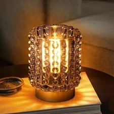 Battery Operated Lamp with Timer, Mini Crystal Table Lamp for Home Decor, Sma...