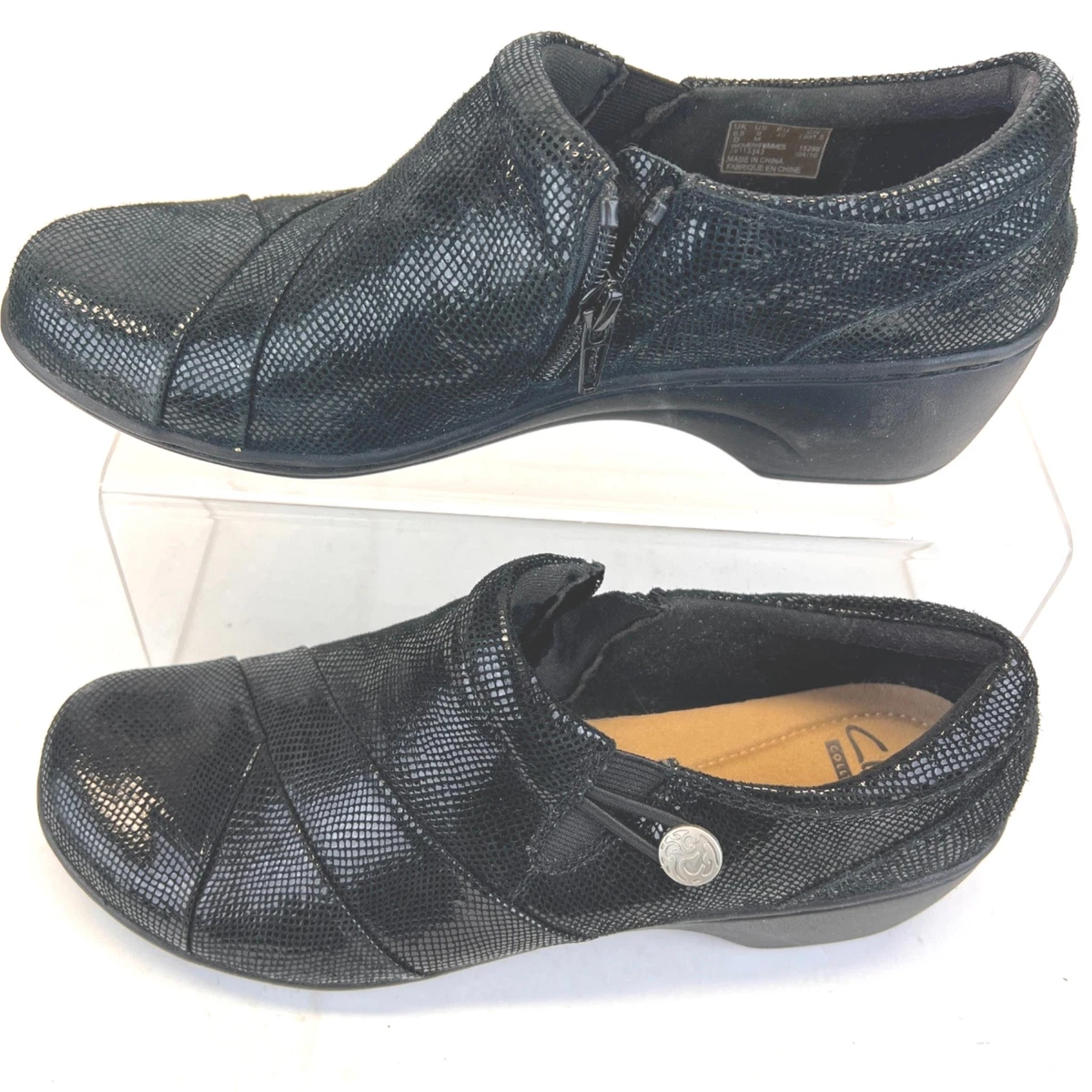 Clarks channing ann leather womens hotsell casual shoes