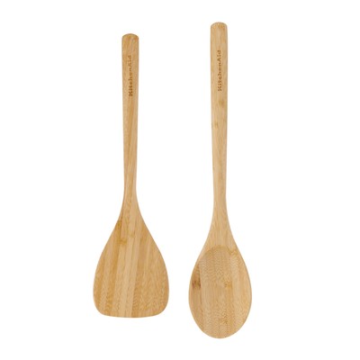 Kitchenaid Bamboo 2-Piece Spoon and Short Turner