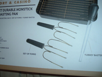 STAINLESS STEEL ROASTING OVEN PAN DISH MEAT BAKING ROASTER  GRILL RACK TRAY