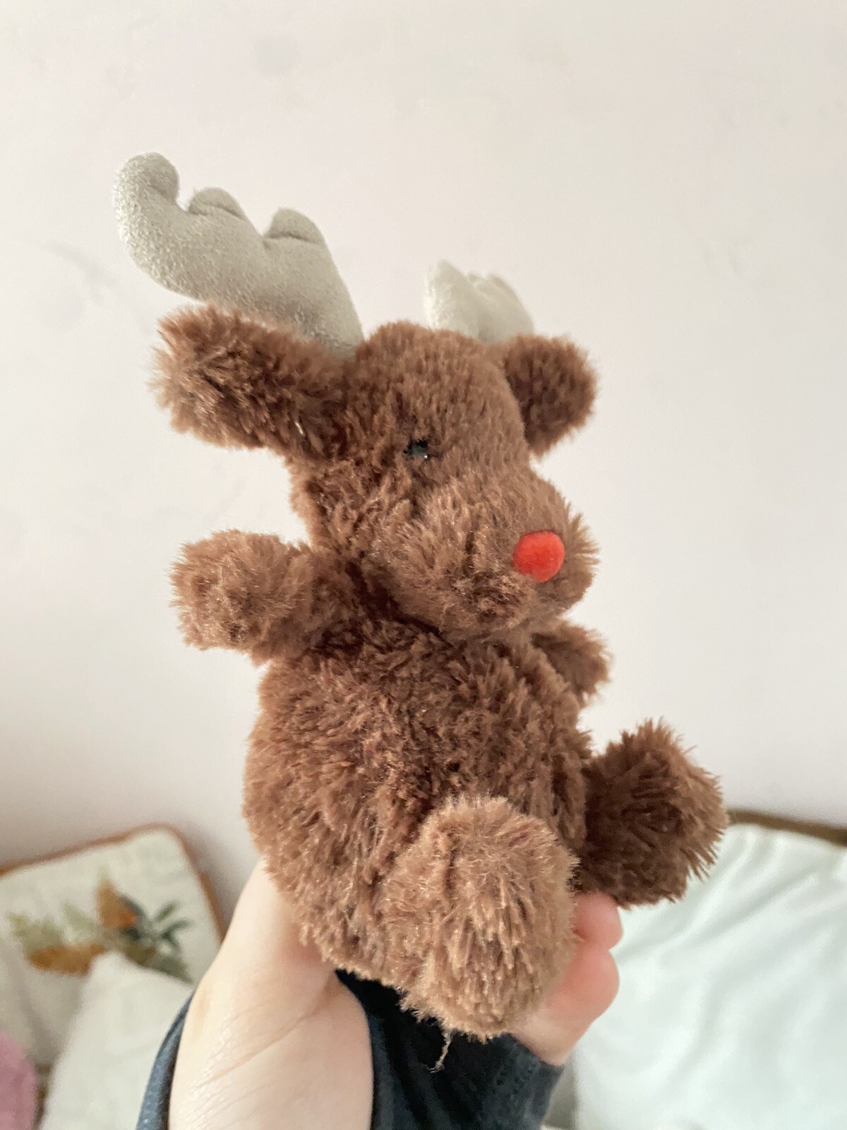 JELLYCAT JOHN LEWIS POPPET REINDEER SOFT CUDDLY COMFORTER BEANIE HUG