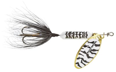 Yakima Bait Worden Rooster Tail 1/16oz White Black Tiger Spinner Lure