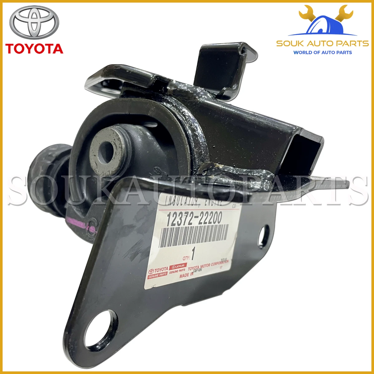12372-22200 Genuine Toyota INSULATOR, ENGINE MOUNTING, LH(FOR 