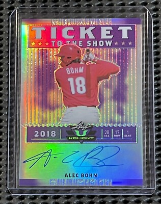 2018 Bowman Alec Bohm RC Auto Purple