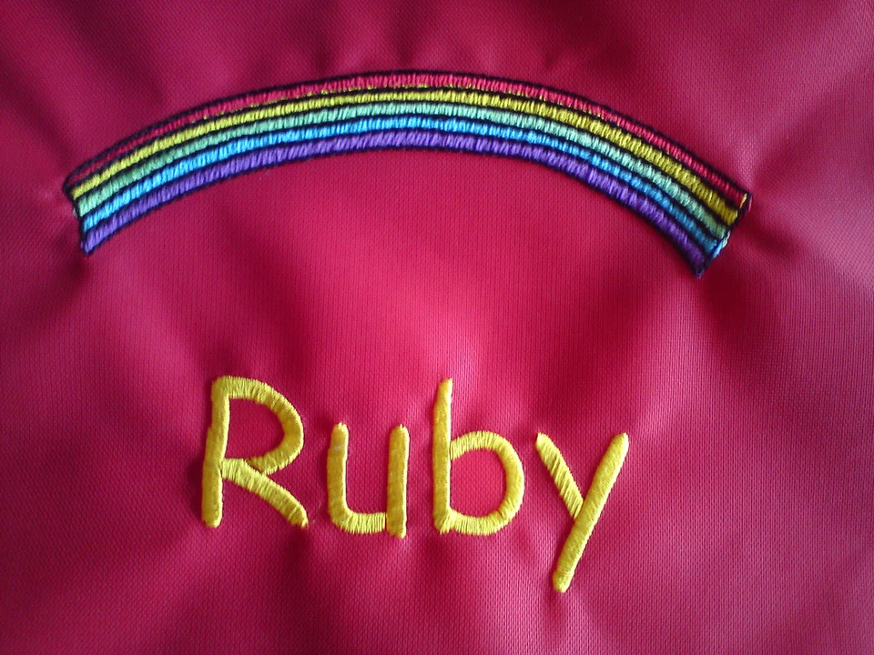 BAG BASE Personalisierter Schulbeutel/PE/Kinderzimmer/Kordelzug Regenbogen