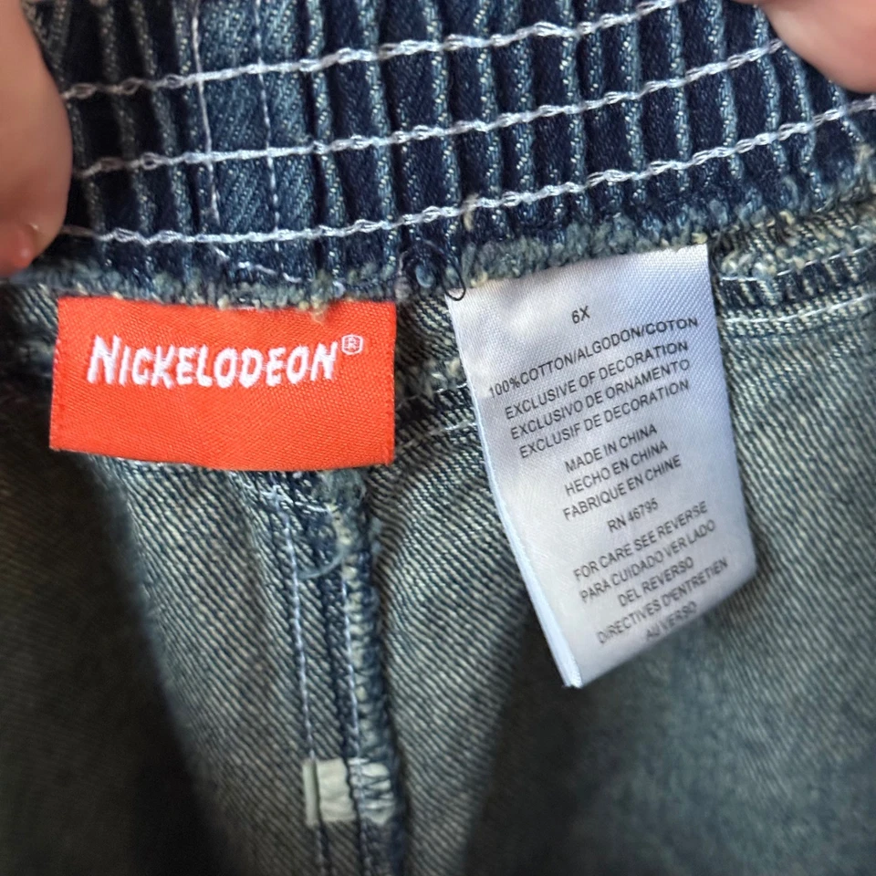 Pantalones de mezclilla Nickelodeon Dora la Exploradora para niñas pequeñas talla 6X bolsillos en el corazón Foto 2 de 4