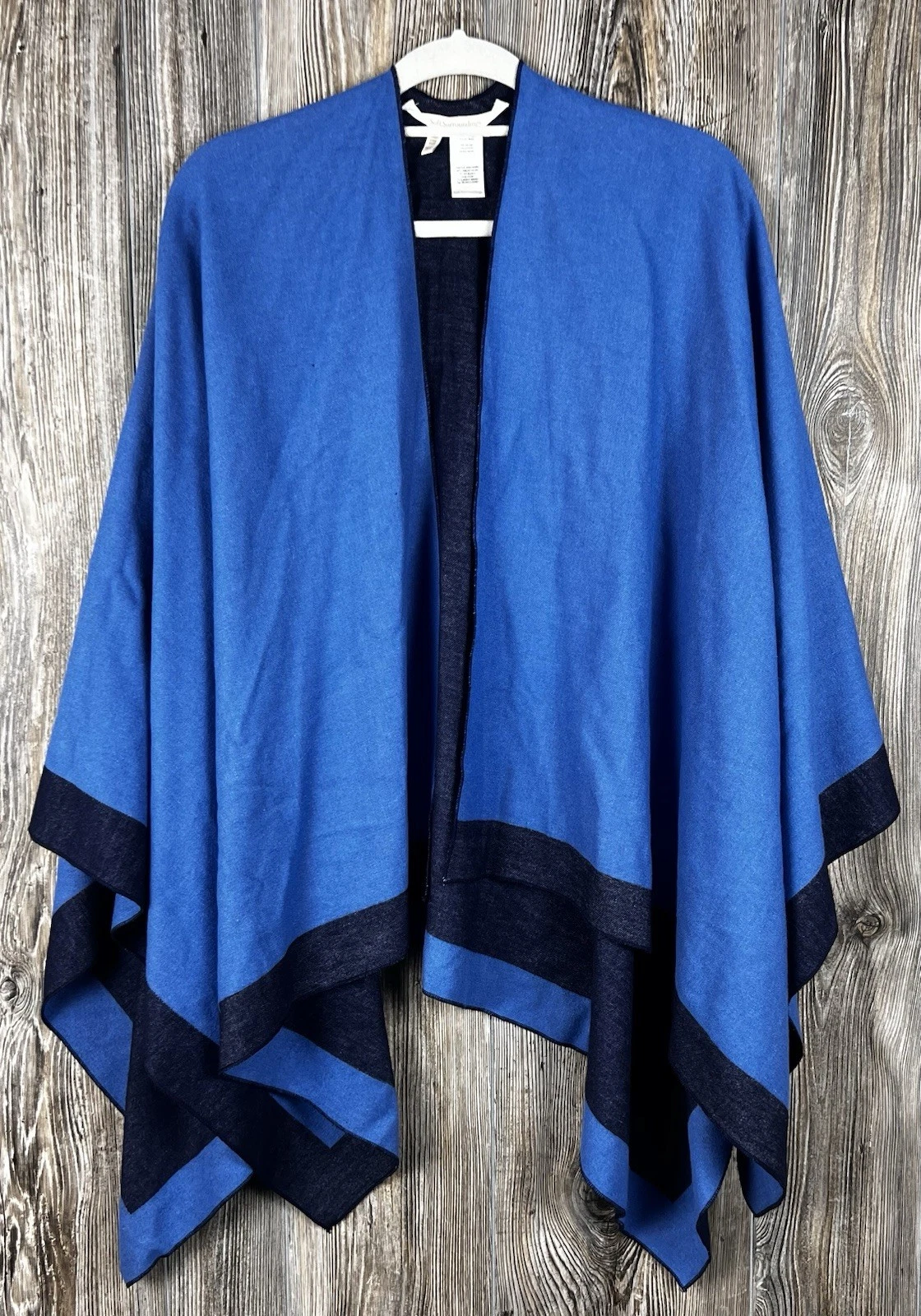 Soft Surroundings Poncho (ONE SIZE) 2-Tone Blue Sweater Cardigan Cape Poncho
Opens in a new window o
