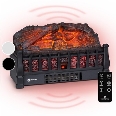 Elektrischer Kamin Einsatz mit Heizung 1800/900 W Elektrokamin 52 cm schwarz