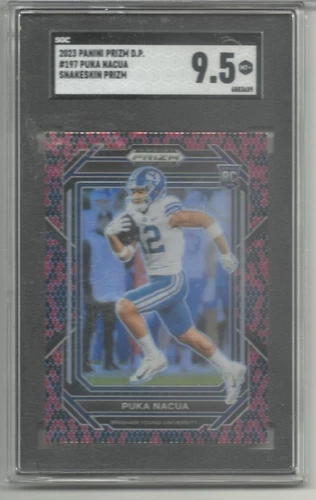 PUKA NACUA 2023 Paninin Prizm Draft Pick RC Snakeskin Prizm SGC 9.5 MINT+ L@@K
