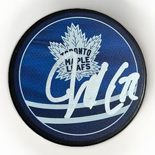 Jake McCabe Signed Autographed Toronto Maple Leafs Reverse Retro Logo Puck