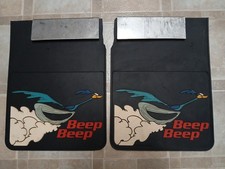 Vtg Beep Beep Roadrunner Mud Flaps Splash Guards 12 X 16 Pair Read
