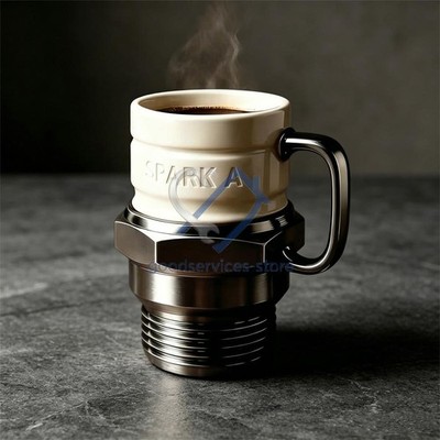 Spark Plug Mug, Ceramic Coffee Cup for Car Lovers, Unique Auto-Inspired Gifts