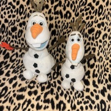 2 Disney Frozen Olaf Plushes Lot TY Disney