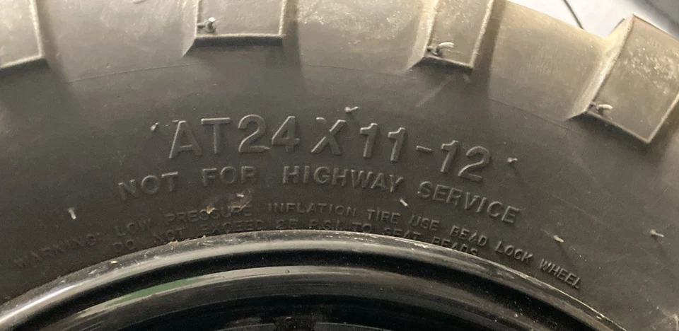 NOVO PNEU ATV GENUÍNO CARLISLE AT489 24X11-12 4 DOBRAS E ARO 4 LUG - Imagem 4 de 4