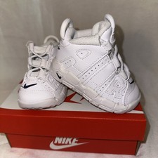 Nike Air More Uptempo TD White/Midnight Navy-White Toddler Size 4C DH9722-100