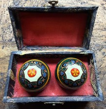 Alte original chinesische BAODING BALLS - Qi Gong Klangkugeln Meditation Massage
