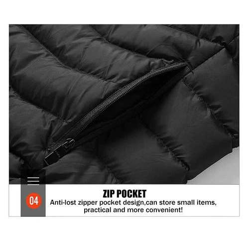 Heated Coat Winter Body Warm Electric USB Jacket Men Women Thermal Heating Coat - Picture 14 of 20