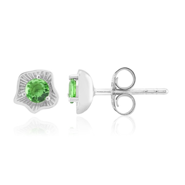 Cavill Silberohrringe Tsavorit 0,29Ct Rundschliff 925 Sterling GrüN-image
