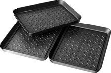 3 Pack Small Shoe Mat Boot Tray for Entryway Indoor Pet Food Tray Plant Drip