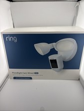 Ring Floodlight Cam Hardwired Security Camera White with Chime Pro