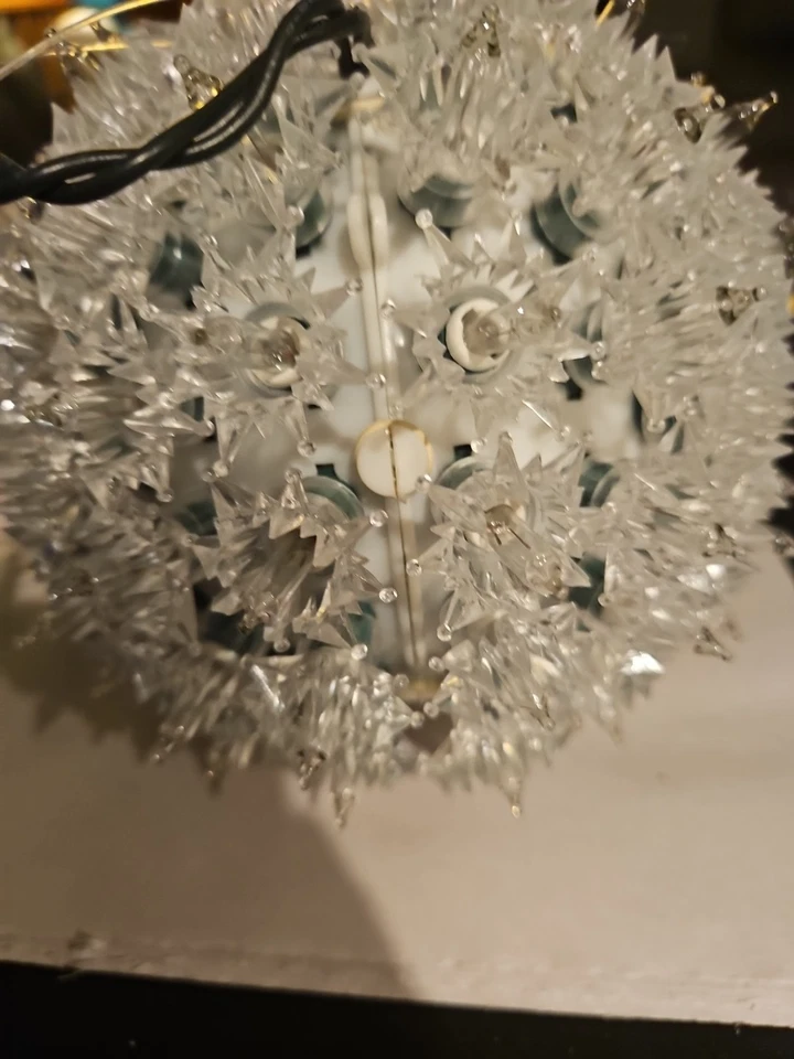 GE Super Sphere 100 Lights Clear Christmas Ball Holiday Classics 6” (not tested) - Image 3 of 4