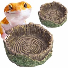 Reptile Water Dish Hermit Crab Food Bowl Small Tank Feeding Basin 2 PCS