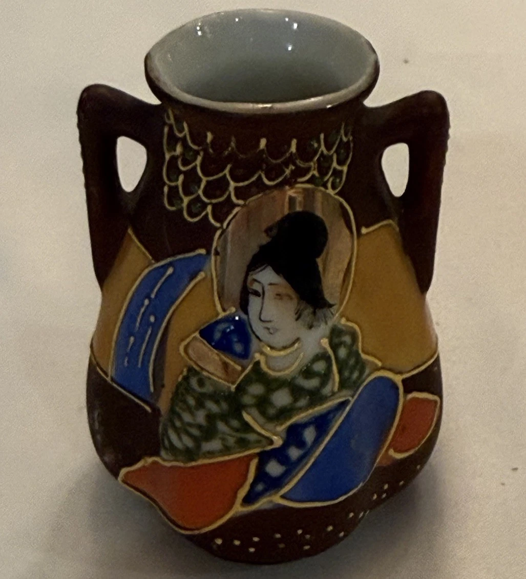 陶瓷金色后1940 年日本花瓶| eBay