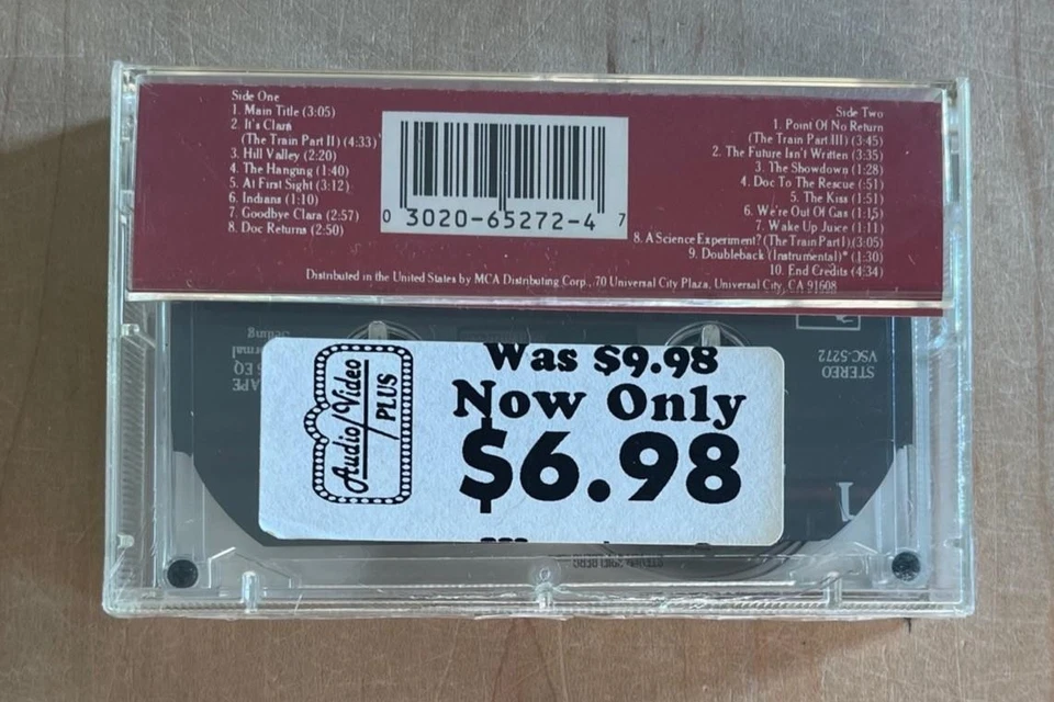 BACK TO THE FUTURE III 1990 New Sealed Audio Cassette Soundtrack Alan Silvestri - Image 3 of 4