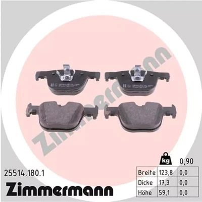 Jeu de plaquettes de frein arrière ZIMMERMANN 25514.180.1 - Photo 1/4