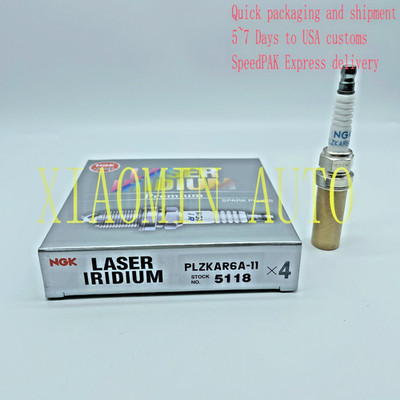 Set of 4 Pcs NGK 5118 PLZKAR6A-11 Spark Plug - Laser Platinum
