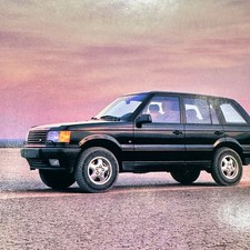 1996 Land Rover 4.0 SE Black SUV Salt Flats Vintage Print Ad Auto Advert Art