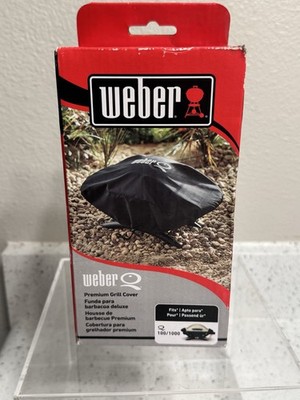 Weber Premium Grill Cover Series Q 100/1000 Black 7110 New & Sealed - Bbq