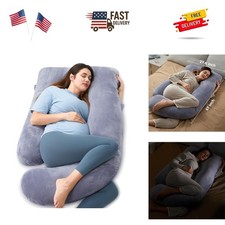 Ergonomic U-Shaped Pregnancy Pillow with Removable Cover - 57 Inch Comfort