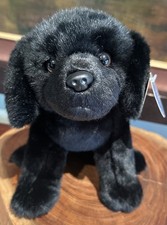 Black Labrador Puppy Chase 9 Realistic Plush Toy Bearington Collection New NWT