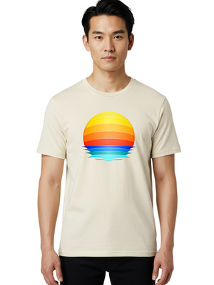 Colorful-Sphere Mens Graphic Tee, 100% Cotton, Casual Summer Wear