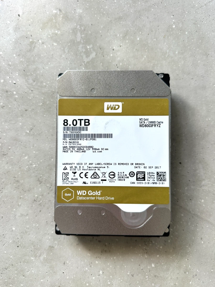 Western Digital Internal Hard Disk Drives 8 TB Storage Capacity