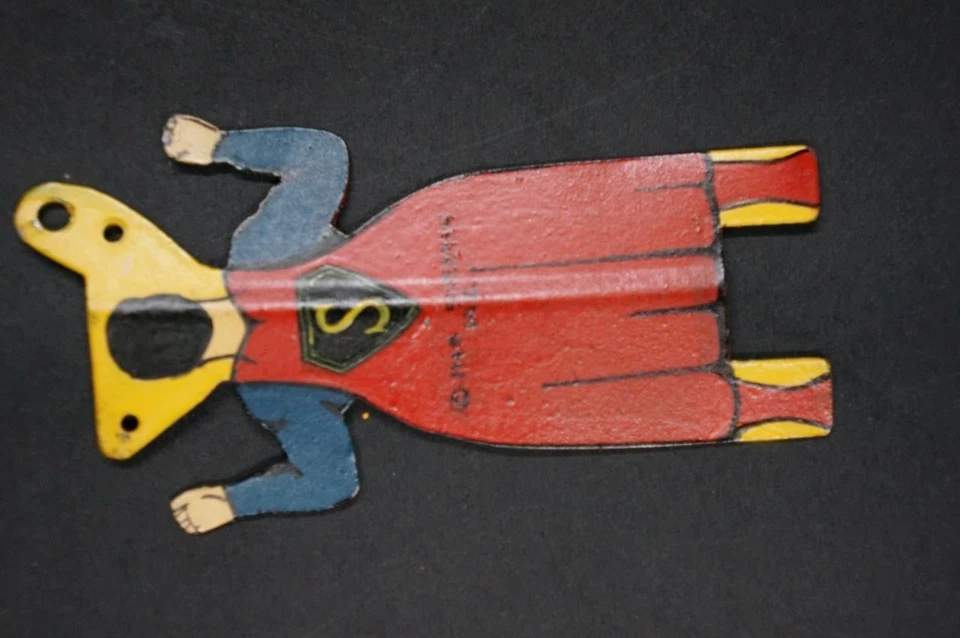 REPRODUCCIÓN PROFESIONAL SUPERMAN PARA SUPERMAN TANQUE ROLLOVER ESTAÑO CUERDA JUGUETE Foto 3 de 4