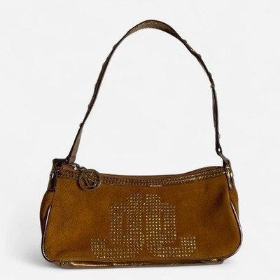 Vintage Y2K JLo Suede Embellished Shoulder Bag