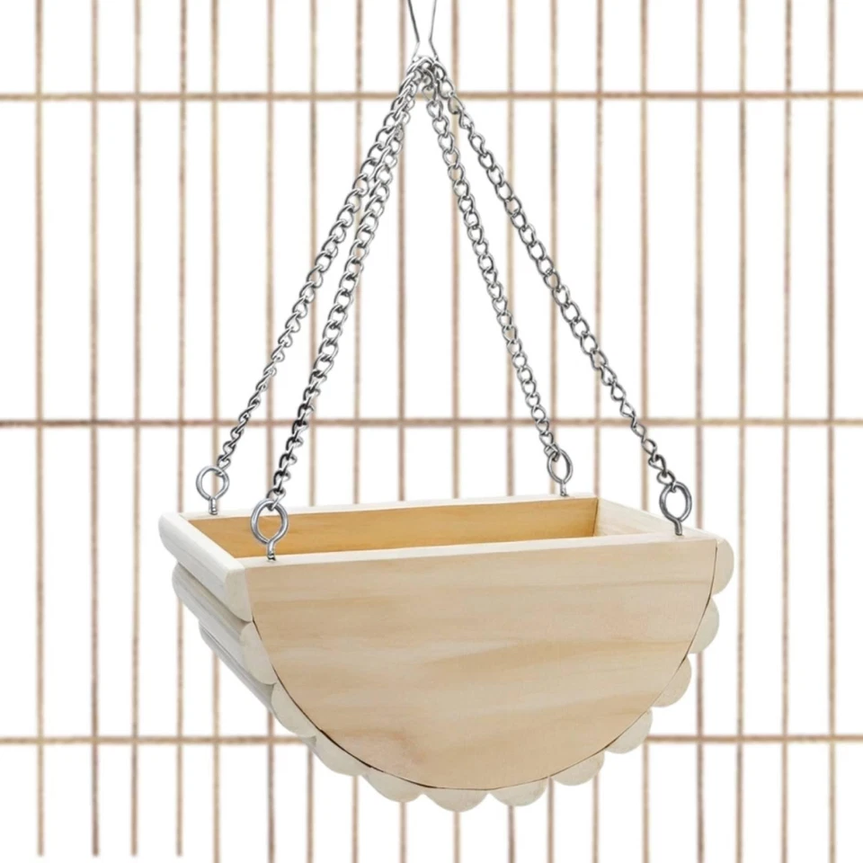 Balançoire en bois pour hamster, hamac en bois pour chinchilla, gerbille, - Photo 3/4