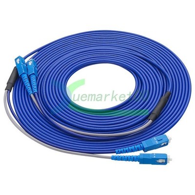 Indoor Armored Fiber Patch Cord Duplex SM SC-SC UPC FTTH Fiber Cable Jumper 40M 