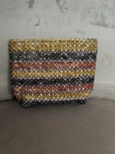 Vibrant Beaded Chevron Clutch Bag cosmetic bag makeup bag