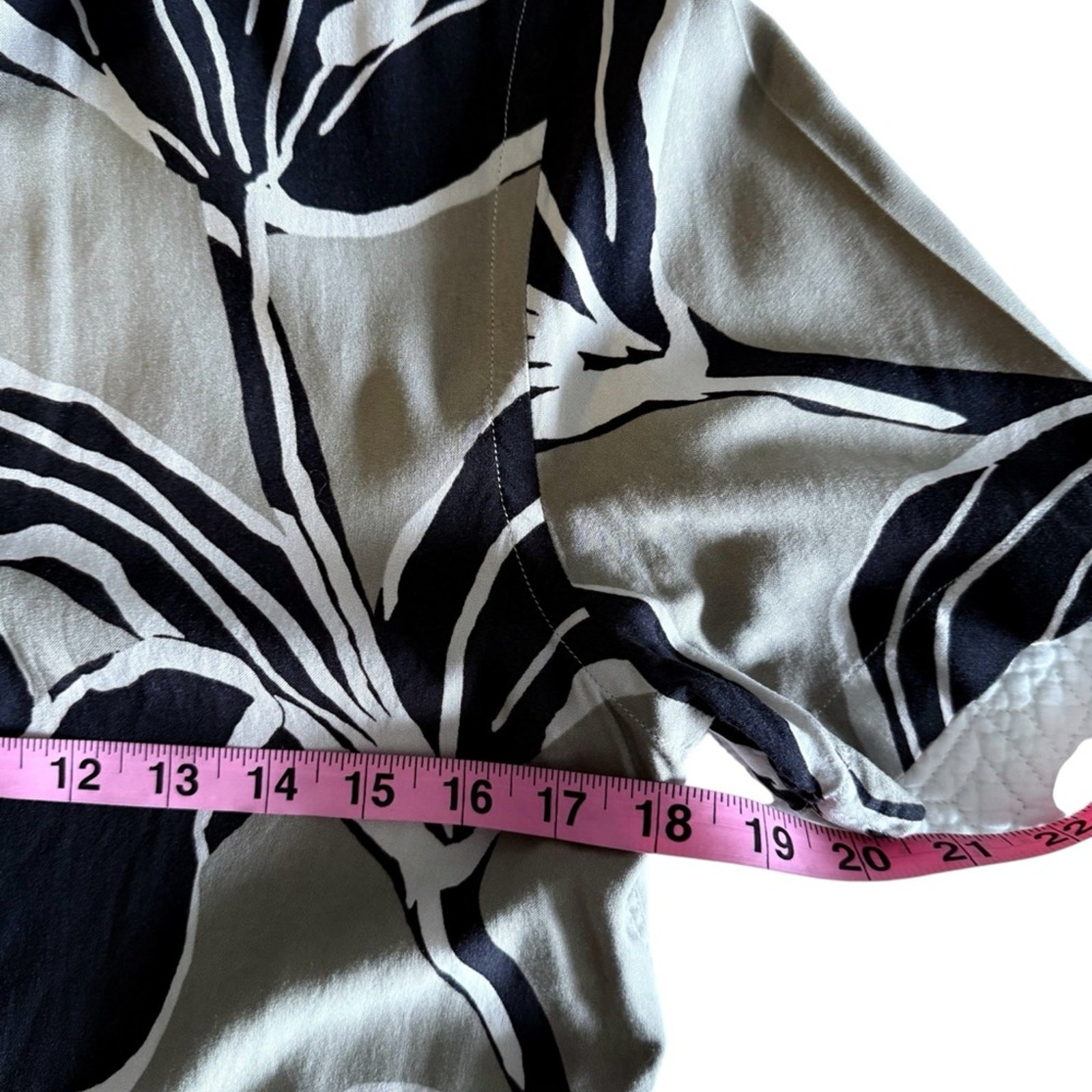 Zara Abstract Split Panel Button Down Shirt Bold … - image 4