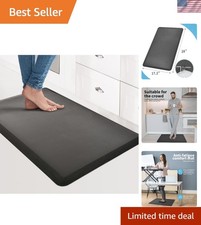 Durable 1/2 Inch Anti-Fatigue Kitchen Mat with Non-Slip Cushion for Offices