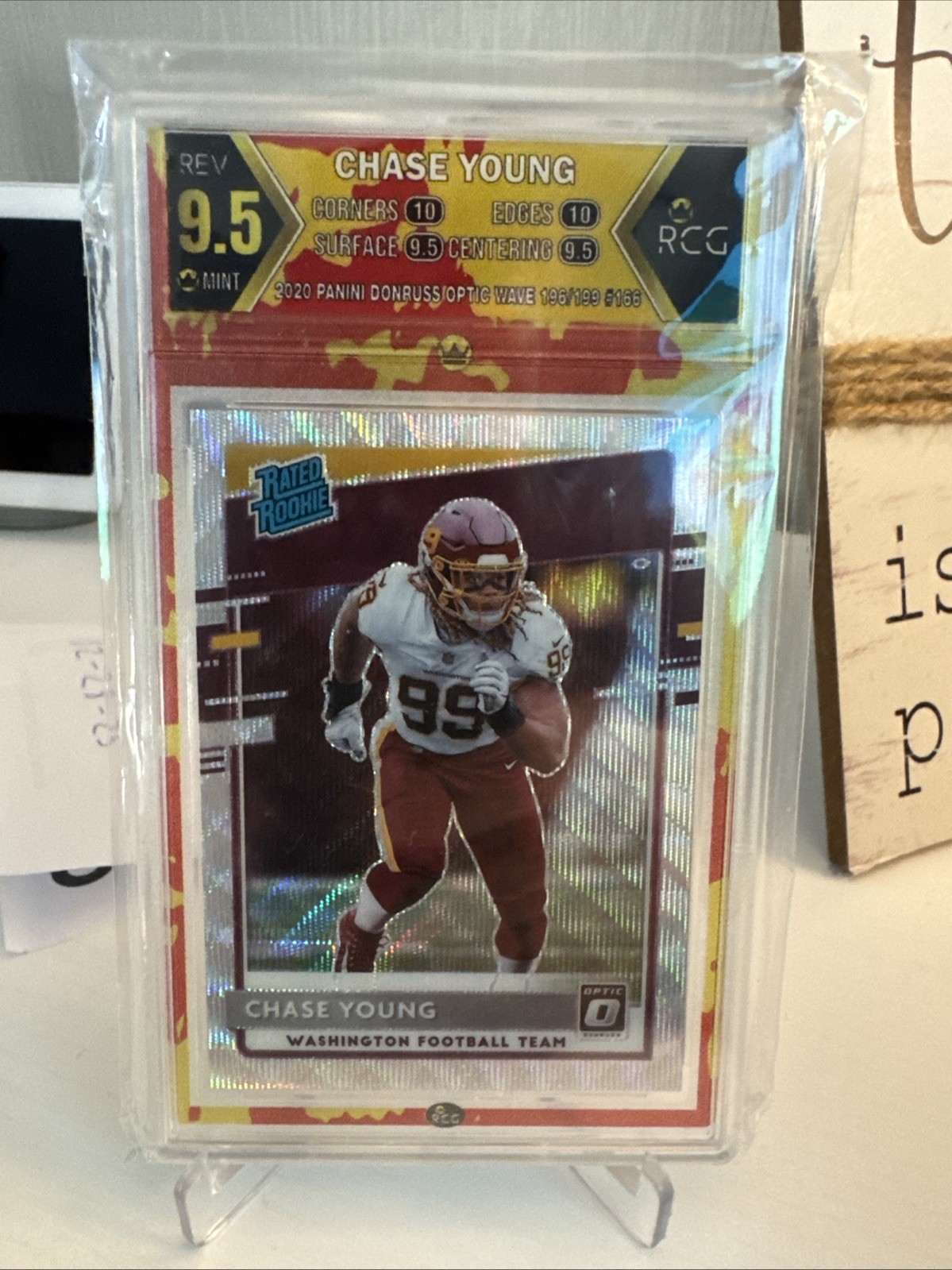 2020 Panini Donruss Chase Young Optic Wave /199 RC