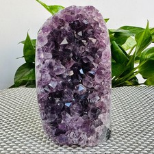 1342G Natural Amethyst geode quartz cluster crystal specimen Healing, meditation
