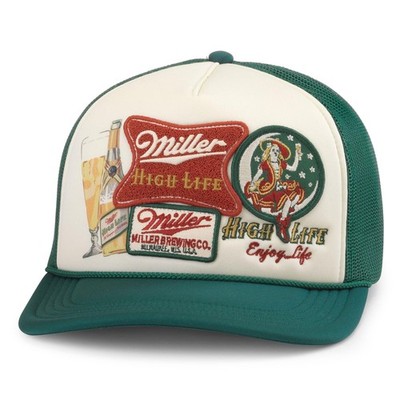 AMERICAN NEEDLE Unisex Miller High Life Beer Roscoe Iconic Foamy Adjustable Snap