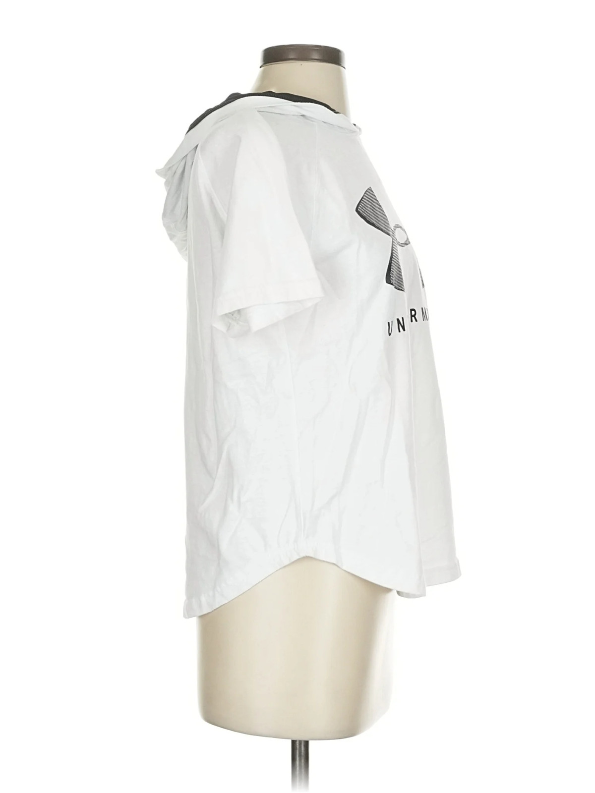 Under Armour Women White Short Sleeve T-Shirt S thumbnail 3