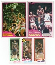 $95 SALE! Magic Johnson 1980-81 Topps #18 RC 1981-82 Topps #21 #109 GREAT CARDS!