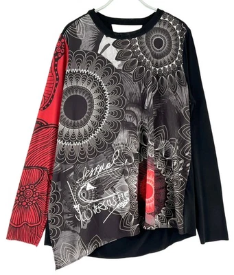 Desigual Pull-Over Col Rond T-Shirt Dame Taille L Multicolore Tricot - Photo 1/4