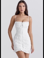 House of Cb Marlene Dress In White L (+)- New with Tags